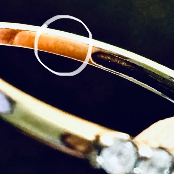 10k Gold Pave Diamond Band Ring size 7 - Picture 7 of 7